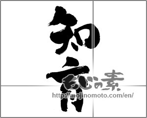 Japanese calligraphy "知育" [26687]
