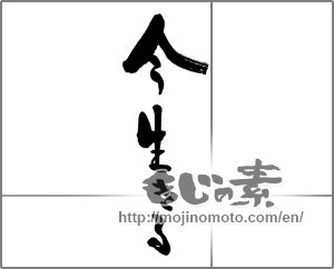 Japanese calligraphy "今生きる" [27273]