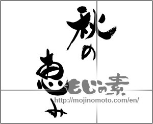 Japanese calligraphy "秋の恵み" [27449]