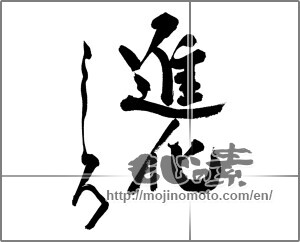Japanese calligraphy "進化しろ" [27659]