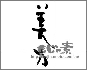 Japanese calligraphy "美力" [28472]