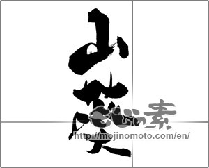 Japanese calligraphy "山葵" [28616]