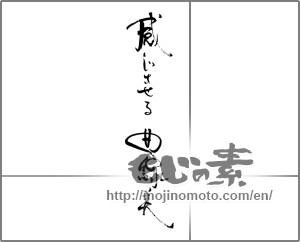 Japanese calligraphy "感じさせる曲線美" [29133]