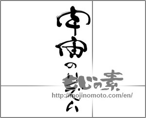 Japanese calligraphy "宇宙のリズム" [29219]