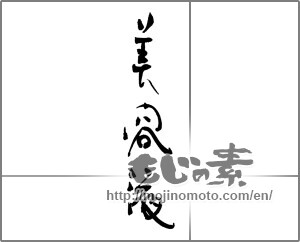 Japanese calligraphy "美容液" [29234]