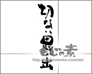 Japanese calligraphy "切ない思い出" [29780]