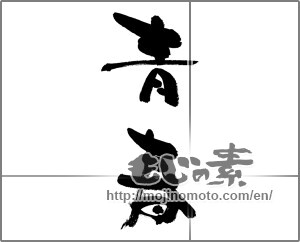 Japanese calligraphy "青春 (youth)" [29804]