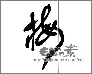 Japanese calligraphy "梅 (Japanese apricot)" [30473]
