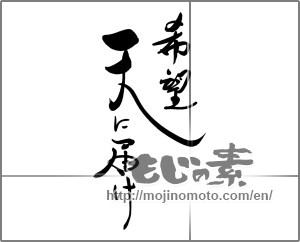 Japanese calligraphy "希望天に届け" [31143]