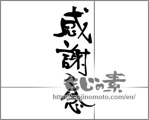 Japanese calligraphy "感謝の念" [31201]