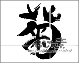 Japanese calligraphy "菊 (chrysanthemum)" [31223]
