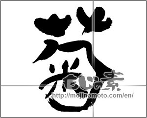 Japanese calligraphy " (chrysanthemum)" [31621]