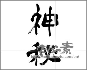Japanese calligraphy "神秘" [32282]