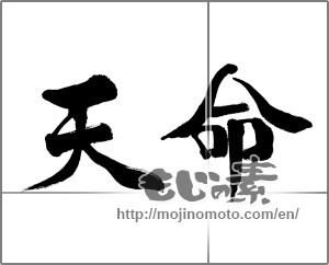 Japanese calligraphy "天命" [32849]