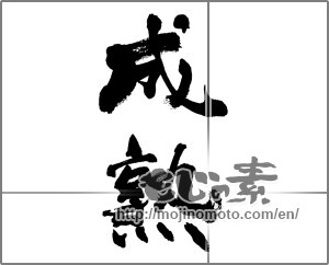 Japanese calligraphy "成熟" [32905]