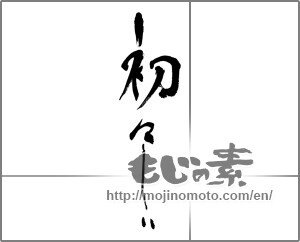 Japanese calligraphy "初々しい" [33163]