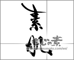 Japanese calligraphy "素肌" [33302]