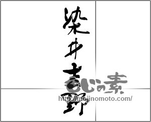 筆文字素材：染井吉野 [33550]