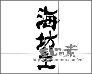 Japanese calligraphy "海坊主" [33557]