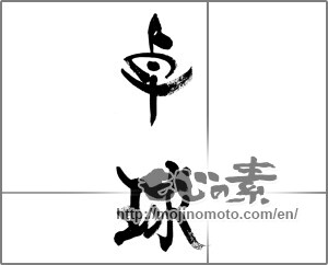 Japanese calligraphy "卓球" [33745]