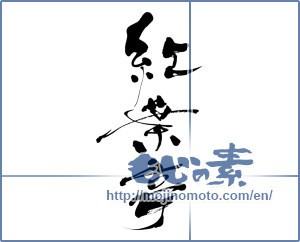 Japanese calligraphy "紅葉亭" [6726]