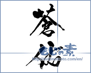 Japanese calligraphy "蒼佑" [9903]