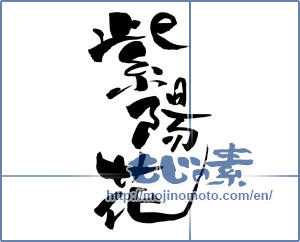Japanese calligraphy "紫陽花 (hydrangea)" [15705]