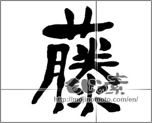 Japanese calligraphy "藤" [32770]