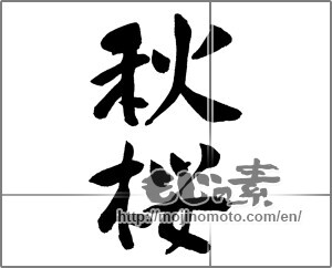 Japanese calligraphy "秋桜 (cosmos)" [33387]