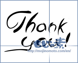 Japanese calligraphy "Thank you" [10108]