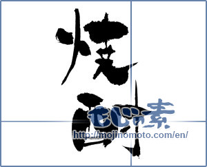 Japanese calligraphy "焼酎 (a clear liquor)" [2115]