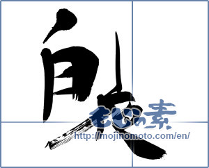 Japanese calligraphy "白夜 (white night)" [3592]