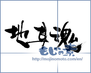 Japanese calligraphy "地車魂" [3622]