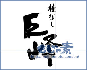 Japanese calligraphy "種なし巨峰 (Seedless grape)" [3705]
