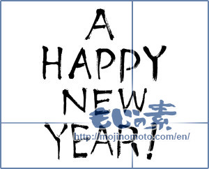 Japanese calligraphy "A HAPPY NEW YEAR!" [6280]