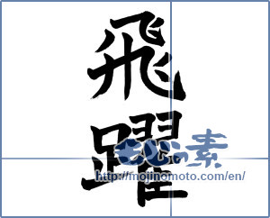 Japanese calligraphy "飛躍 (Jump)" [2460]