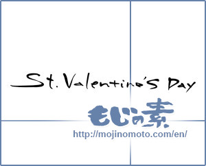 Japanese calligraphy "St. Valentine's Day" [2478]