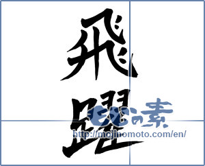 Japanese calligraphy "飛躍 (Jump)" [2792]