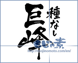 Japanese calligraphy "種なし巨峰 (Seedless grape)" [3682]