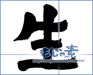 Japanese calligraphy "生 (Raw)" [4674]