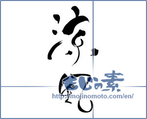 Japanese calligraphy "涼風 (cool breeze)" [789]