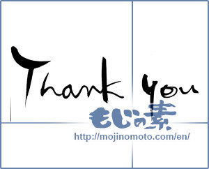 Japanese calligraphy "Thank you" [14455]