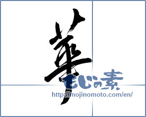 Japanese calligraphy "華 (splendor)" [6721]