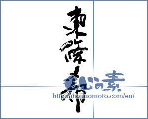 Japanese calligraphy "東條希" [11033]