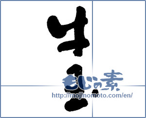 Japanese calligraphy "牛玉" [11520]