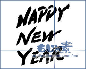 Japanese calligraphy "HAPPY NEW YEAR " [9099]