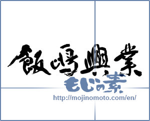 Japanese calligraphy "飯嶋興業" [9339]