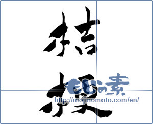 Japanese calligraphy "桔梗 (Chinese bellflower)" [10080]