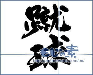 Japanese calligraphy "蹴球" [13541]