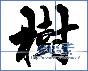 Japanese calligraphy "樹" [13581]